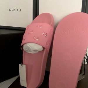 Brand new pink Gucci slides. Size 38 or 7.5-8